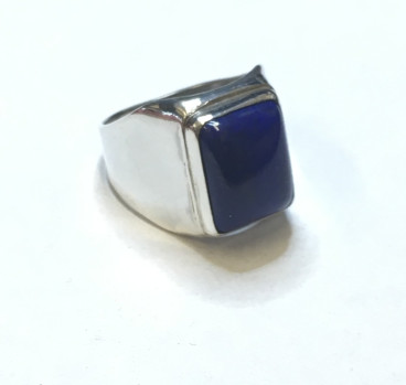 Prsteň z lapisu lazuli v striebre 925/1000
