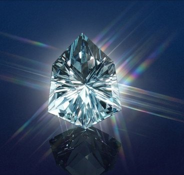 Prírodný topás s unikátnym fantazijným brusom (Sky Blue Topaz) — 10.77 ct